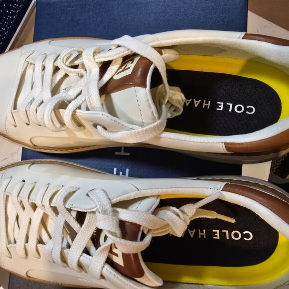 Cole Haan GrandPro Topspin Sneaker - Ivory/Caramel Mens Sz 10 US [C39656] NEW - Picture 7 of 14